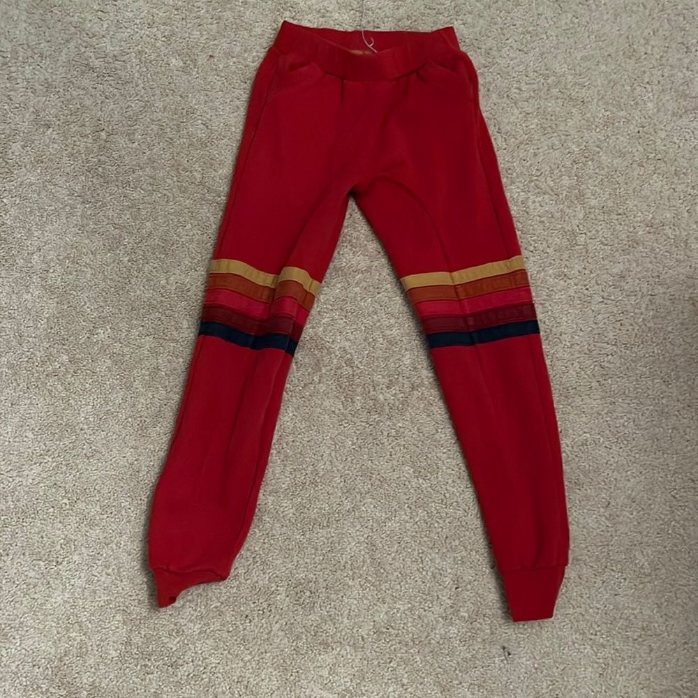 Red aviator nation sweatpants. Size 12 but fits 8/10